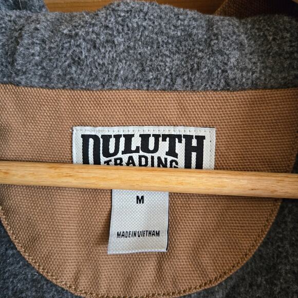 Duluth Trading Co Men's Fire Hose Fleece-Lined Robe Brown Medium Overcoat - Picture 7 of 9